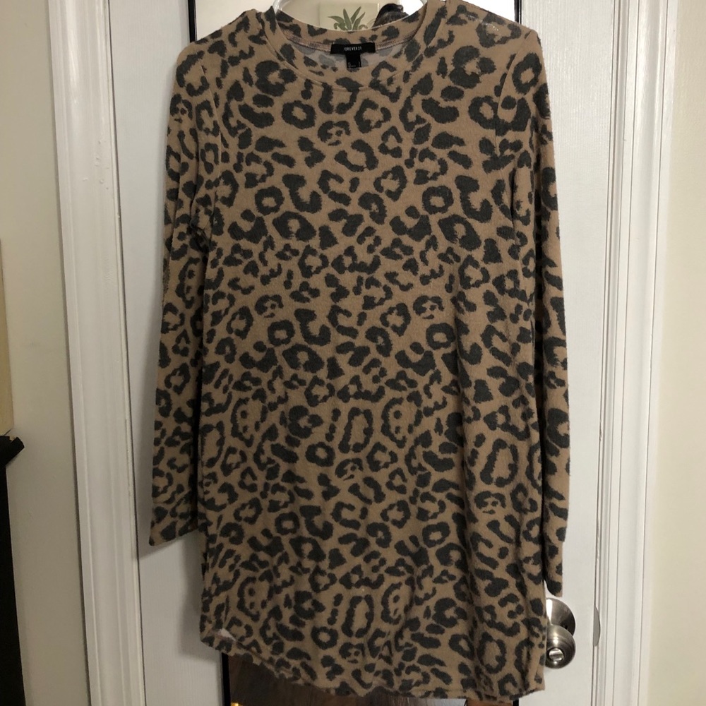 SOLD Cheetah Print Sweater Dress